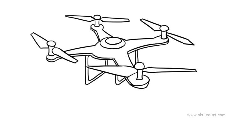 无人机简笔画图图片