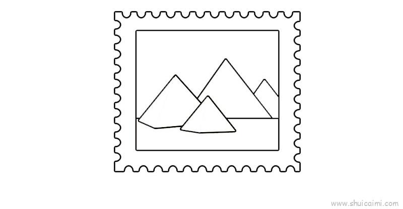 简单邮票画法图片