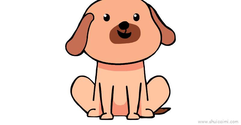 动物小狗儿童画怎么画动物小狗简笔画简单