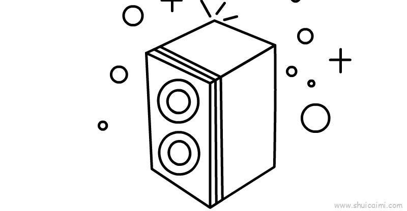 立体音箱儿童画怎么画 立体音箱简笔画简单