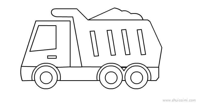 工程车儿童画怎么画工程车简笔画简单