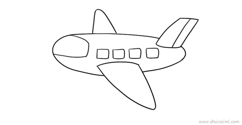 小型飞机简笔画图片