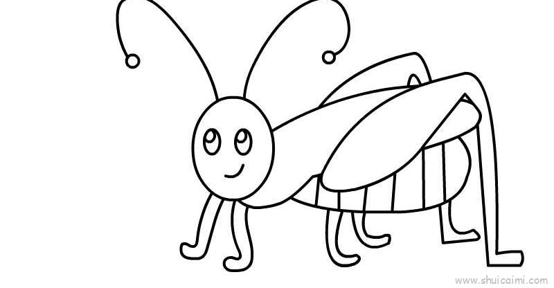 蚂蚱儿童画怎么画 蚂蚱简笔画简单