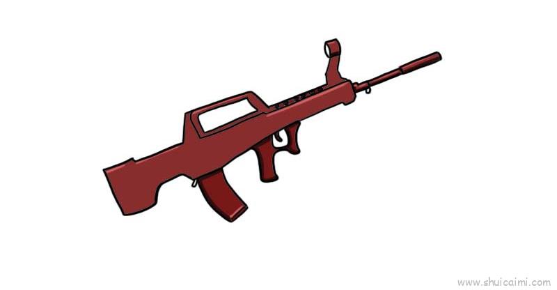m416突击步枪儿童画怎么画 m416突击步枪简笔画简单又好看