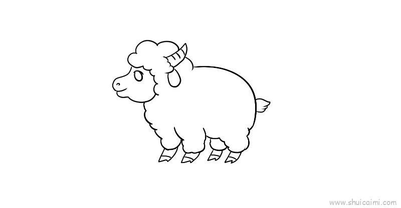如何画一只羊简笔画图片