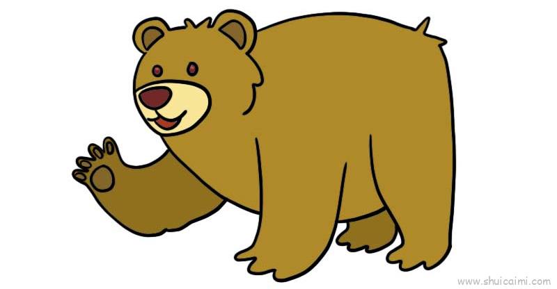 画狗熊最简单的画法图片