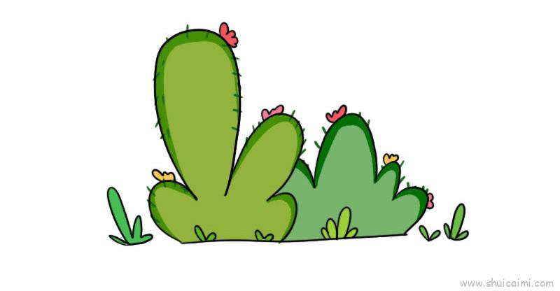 热带植物简笔画 卡通图片