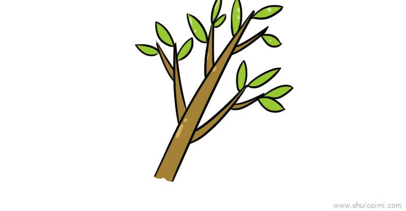 树干树枝的简笔画图片