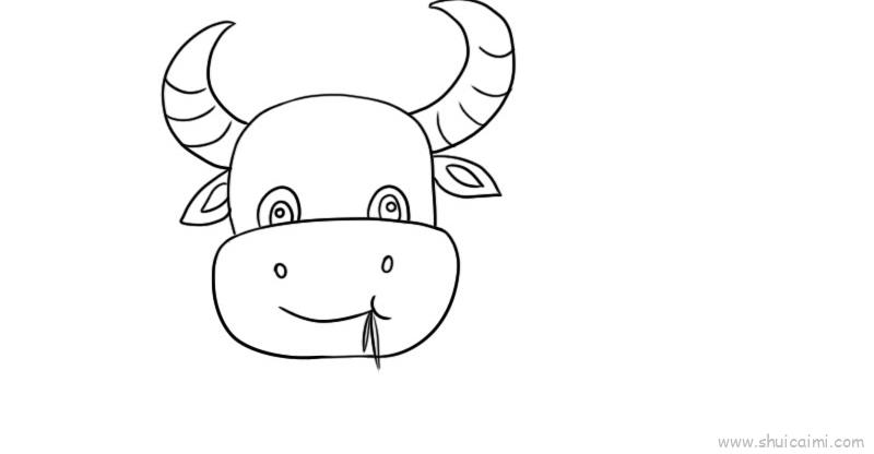 牛儿童画怎么画 牛简笔画步骤