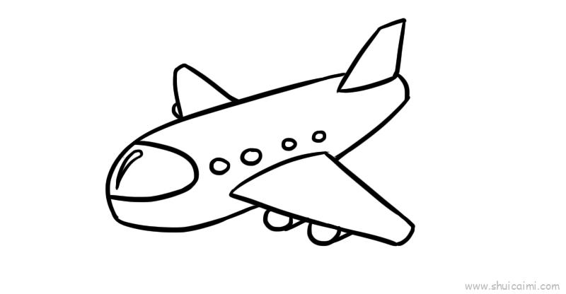 飞机画法简笔画图片图片