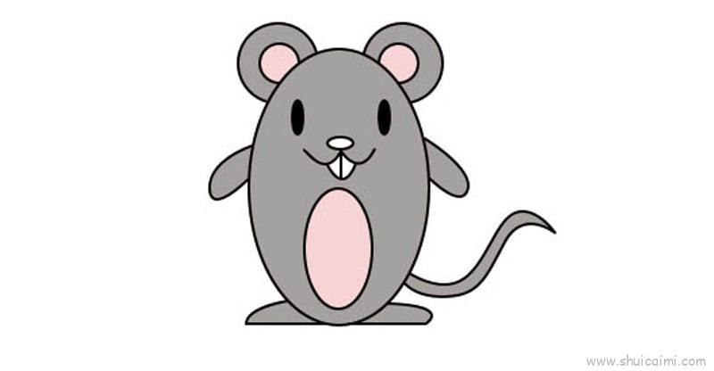 老鼠简笔画一只耳图片