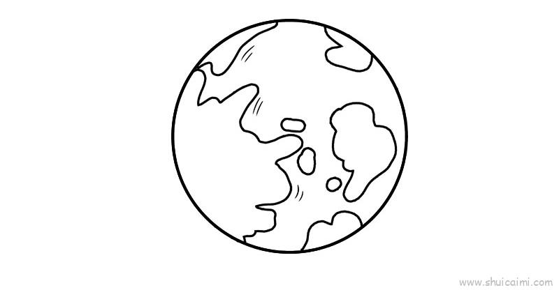 3至6岁简笔画地球图片