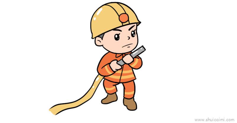 我是小小消防员儿童画怎么画 我是小小消防员简笔画简单
