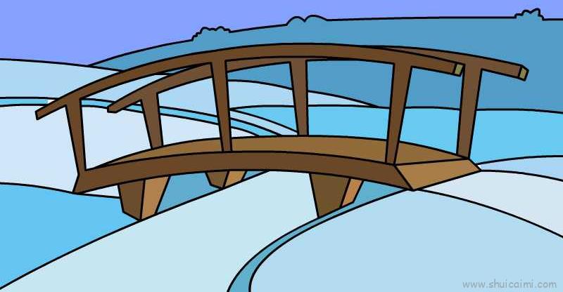 桥儿童画怎么画桥简笔画步骤