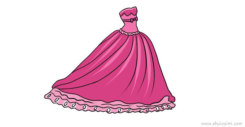 芭比公主裙子儿童画怎么画 芭比公主裙子简笔画顺序