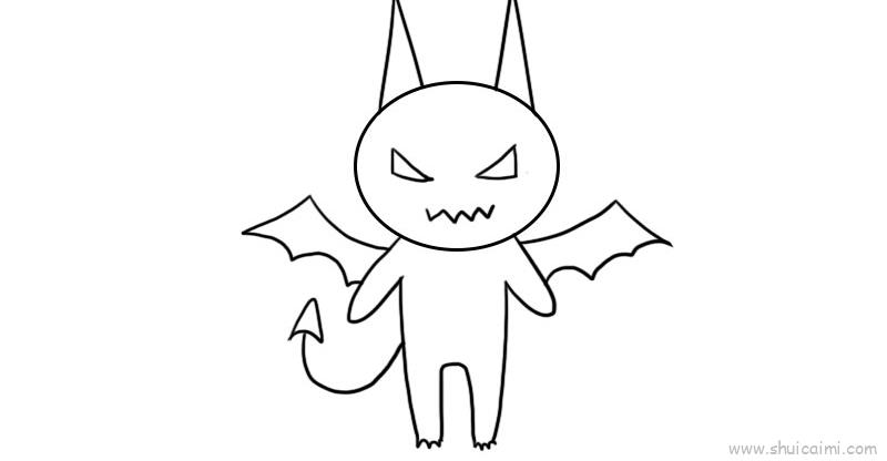 小蝙蝠简笔画 简单图片