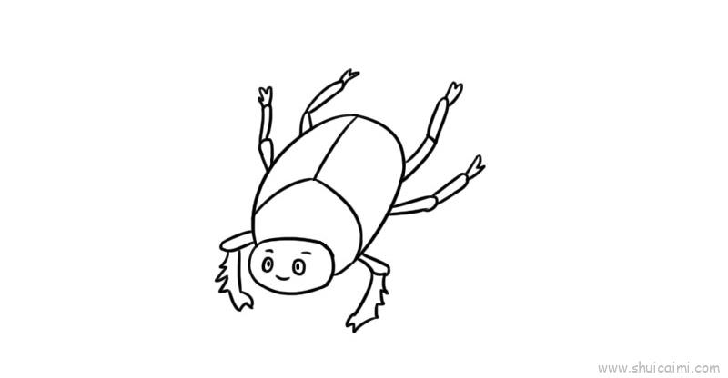 金龟子昆虫简笔画图片