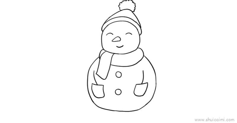 雪地怎么画简笔画雪人图片