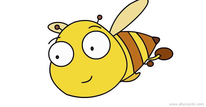 蜜蜂简笔画画法图解