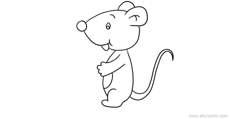 老鼠儿童画怎么画老鼠简笔画顺序