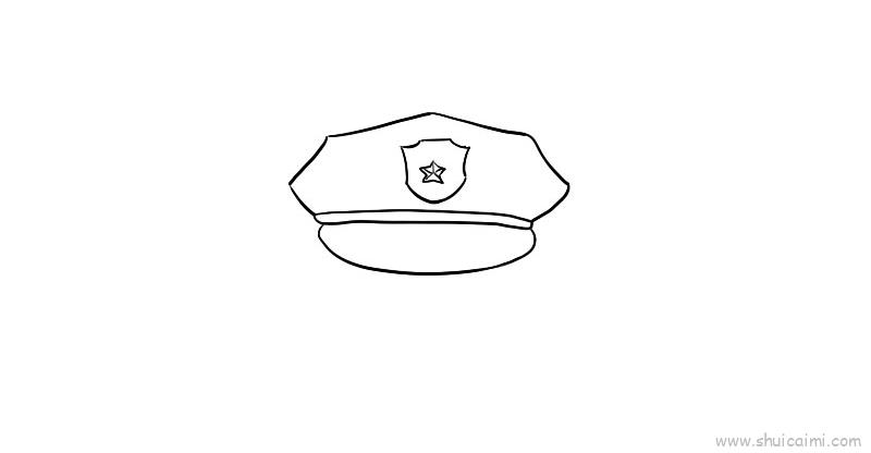 警察帽手绘图片