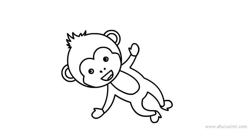 瘦猴的简笔画图片