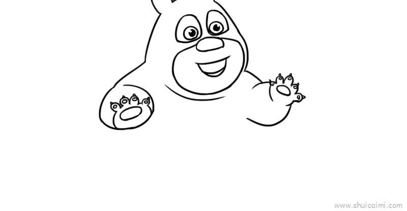 熊二儿童画怎么画 熊二简笔画顺序