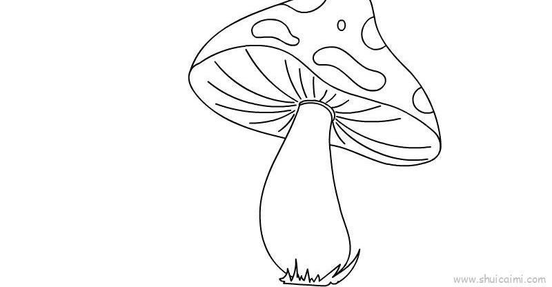 大蘑菇简笔画卡通画图片