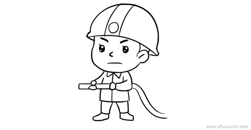 我是小小消防员儿童画怎么画 我是小小消防员简笔画顺序