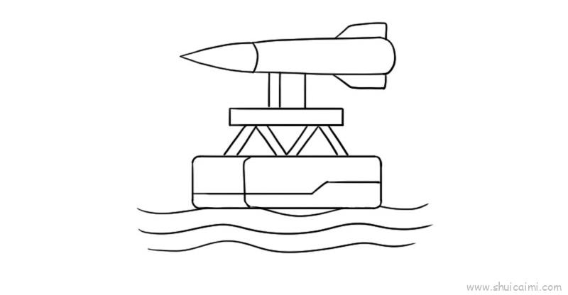 航空母舰儿童画怎么画 航空母舰简笔画步骤
