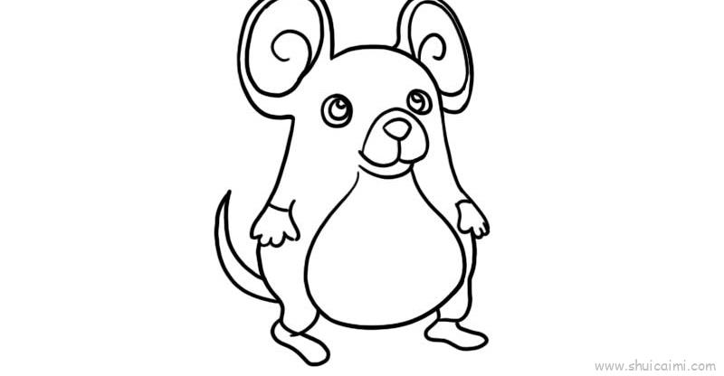 小胖鼠儿童画怎么画 小胖鼠简笔画图片大全