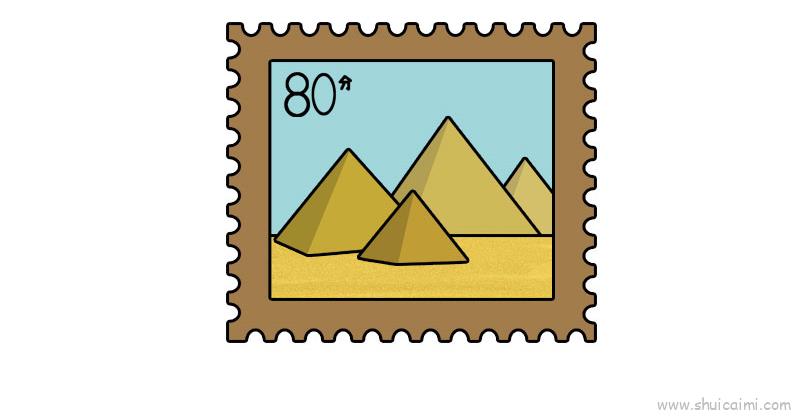 邮票图片 简笔画 简单图片