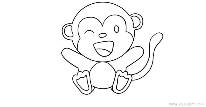 画一只最简单的猴子图片