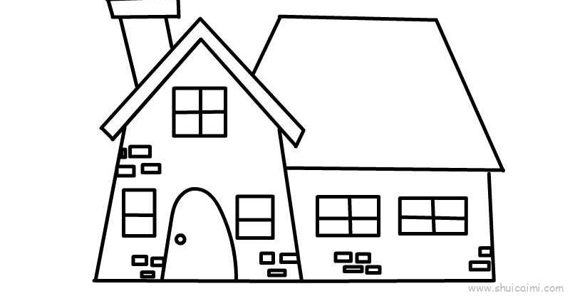 房子简笔画简单学生图片