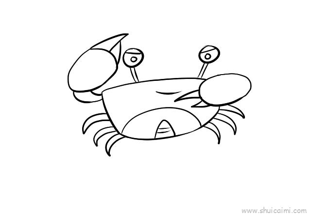 机械螃蟹怎么画简笔画图片