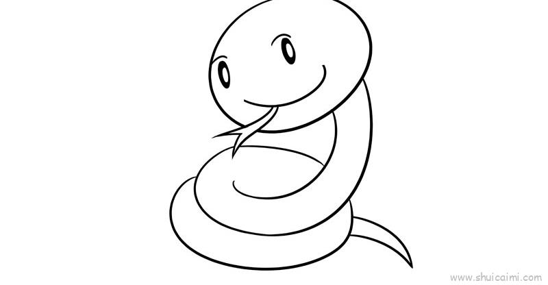 小蛇的画法简笔画图片图片