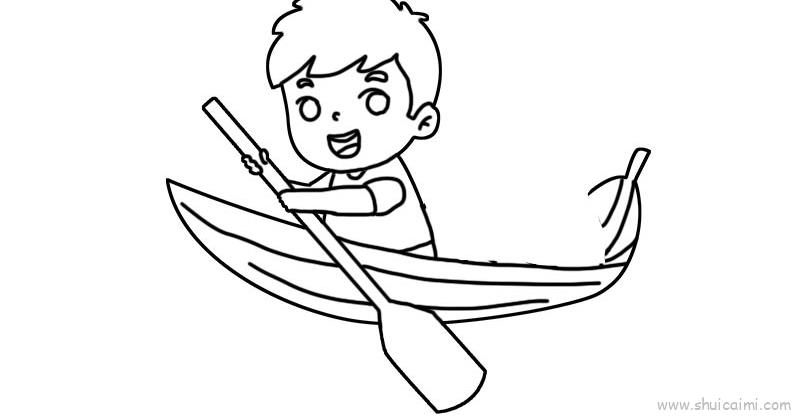 古代船桨简笔画图片