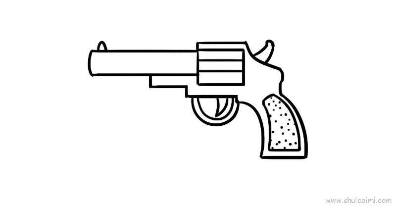 手枪儿童画怎么画 手枪简笔画顺序