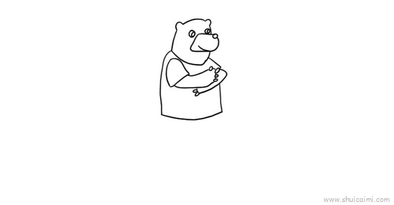 狗熊卡通 简笔画图片