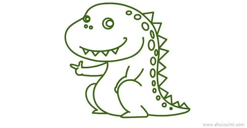 儿童恐龙简笔画 画法图片
