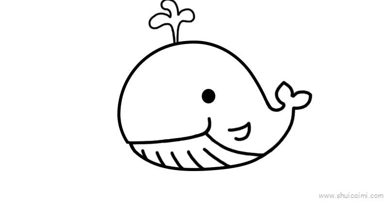 鲸鱼儿童画怎么画 鲸鱼简笔画画法
