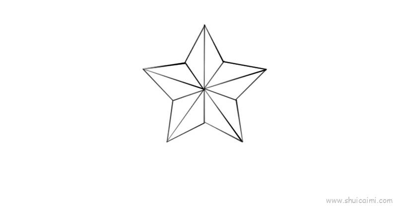 立体星星的画法图片