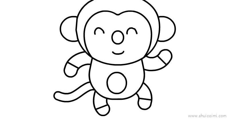 猴子儿童画怎么画猴子简笔画画法