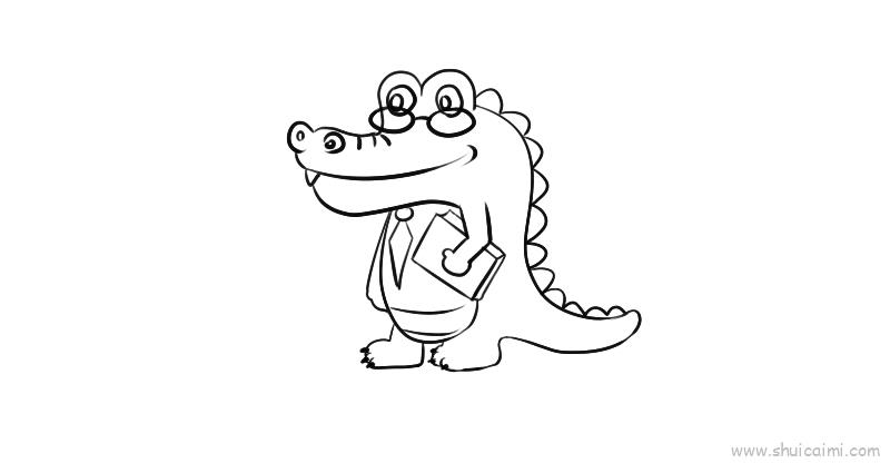鳄鱼头画法图片