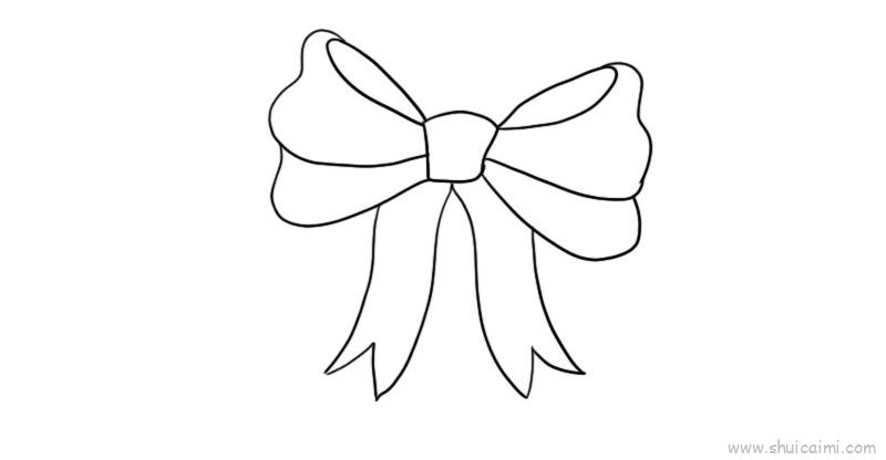 蝴蝶结的简笔画 简单图片