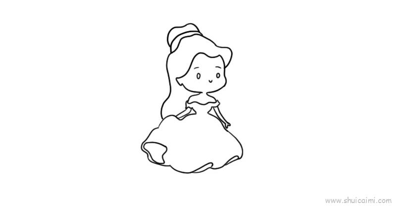 迪士尼公主松松简笔画图片