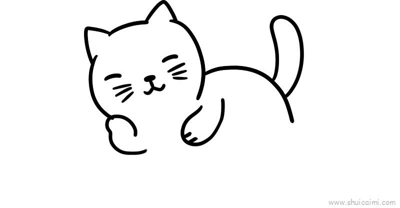 小猫怎么画简单笔画图片