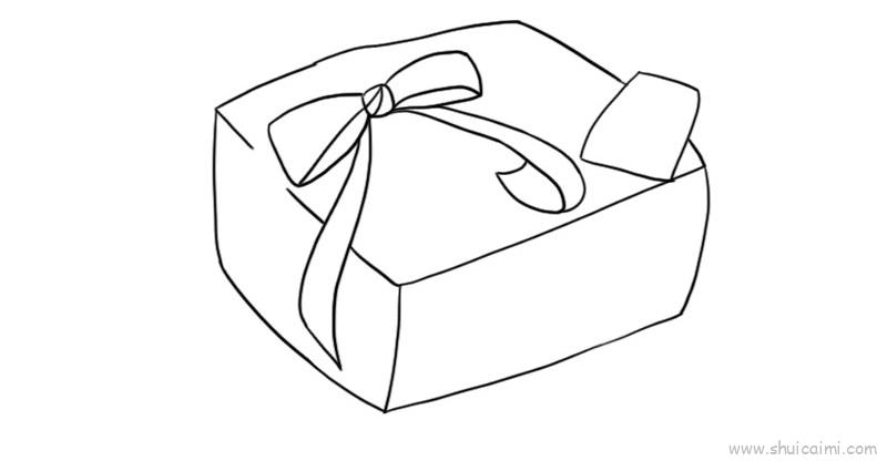 礼物盒儿童画怎么画 礼物盒简笔画步骤