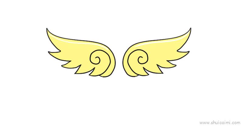 天使翅膀儿童画怎么画 天使翅膀简笔画步骤