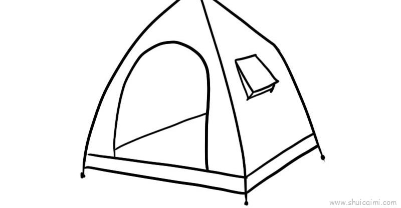 帐篷卡通简笔画图片